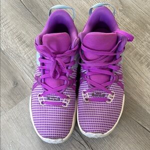 Nike Purple Athletic Shoes with Checkered Pattern
